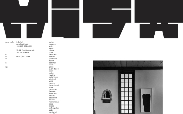 Misa Cafe Website Interface